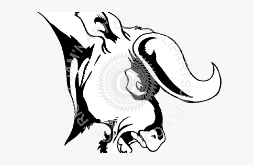 Drawn Bulls Bull"s Head Clipart , Png Download - Drawing Bull Head Side View, Transparent Png, Free Download