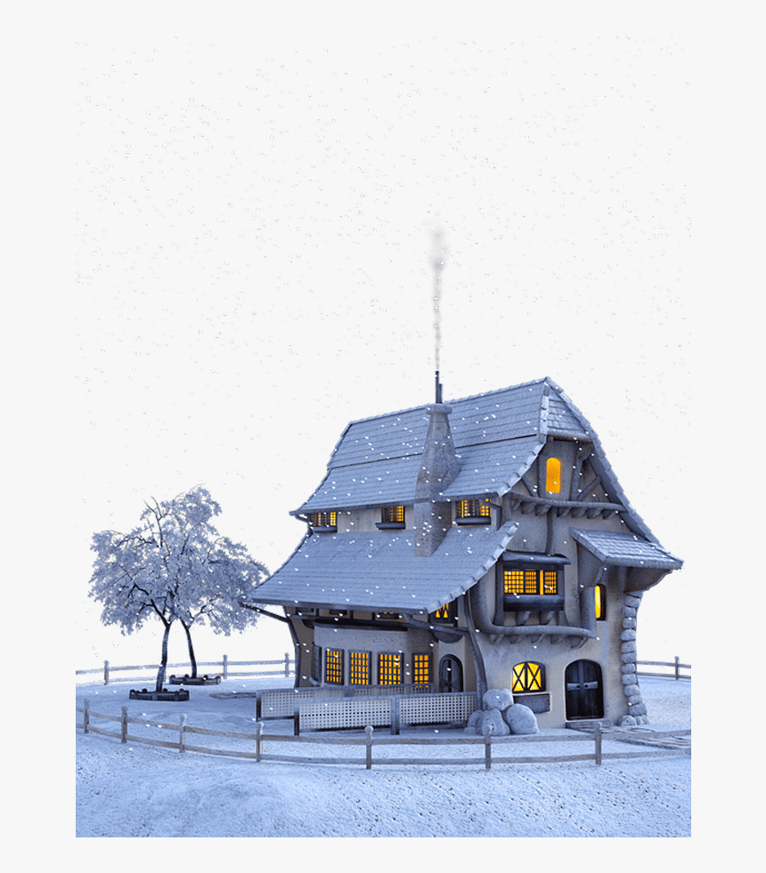 House In Snow Png, Transparent Png, Free Download