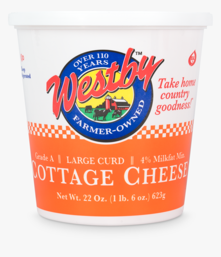 Large Curd 4% Cottage Cheese Image - Westby Cooperative Creamery, HD Png Download, Free Download