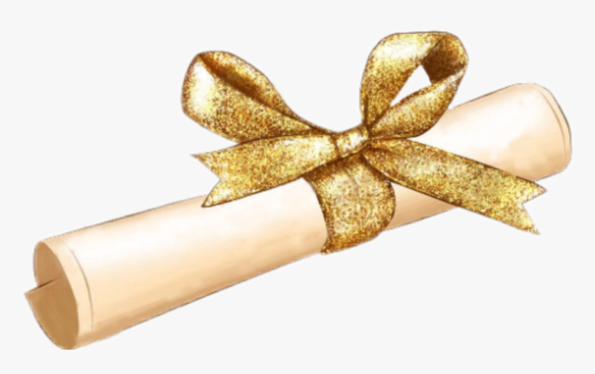 Gold Graduation Scroll Png, Transparent Png, Free Download