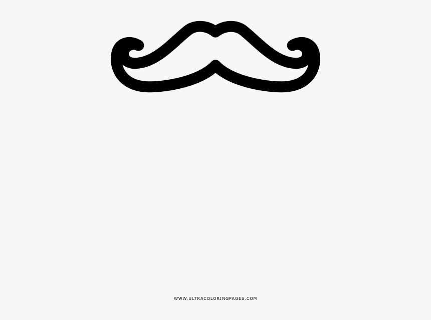 Bigote Página Para Colorear - Moustache, HD Png Download, Free Download