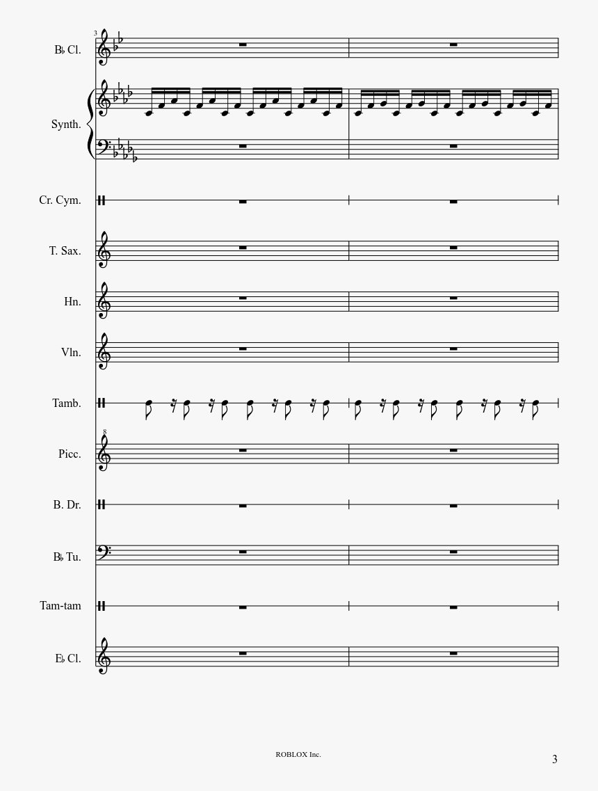 Roblox Theme Song Piano Sheet Music Hd Png Download Kindpng - forlorn roblox sheet