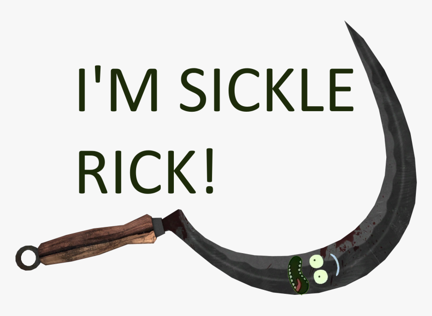 I"m Sickle Rick Call Of Duty Rajkot - Pickle Rick Sickle, HD Png Download, Free Download