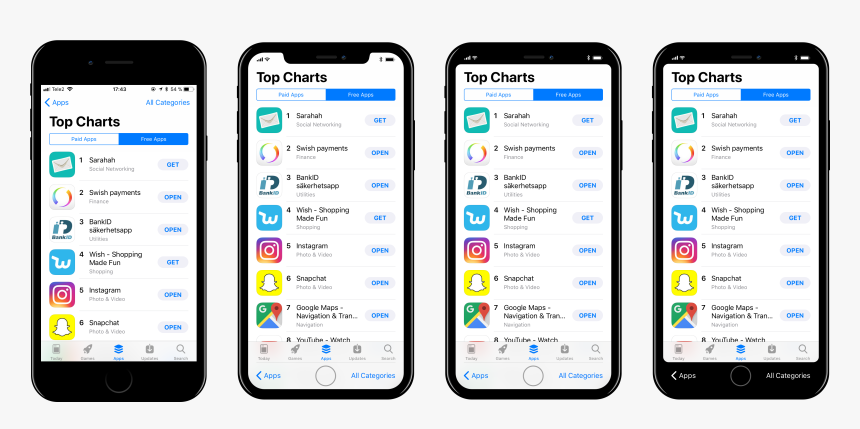 Side By Side - Ios 11 Navigation Bar, HD Png Download, Free Download