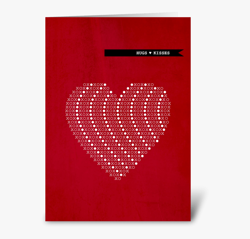 Xoxo Hugs & Kisses Greeting Card - Heart, HD Png Download, Free Download