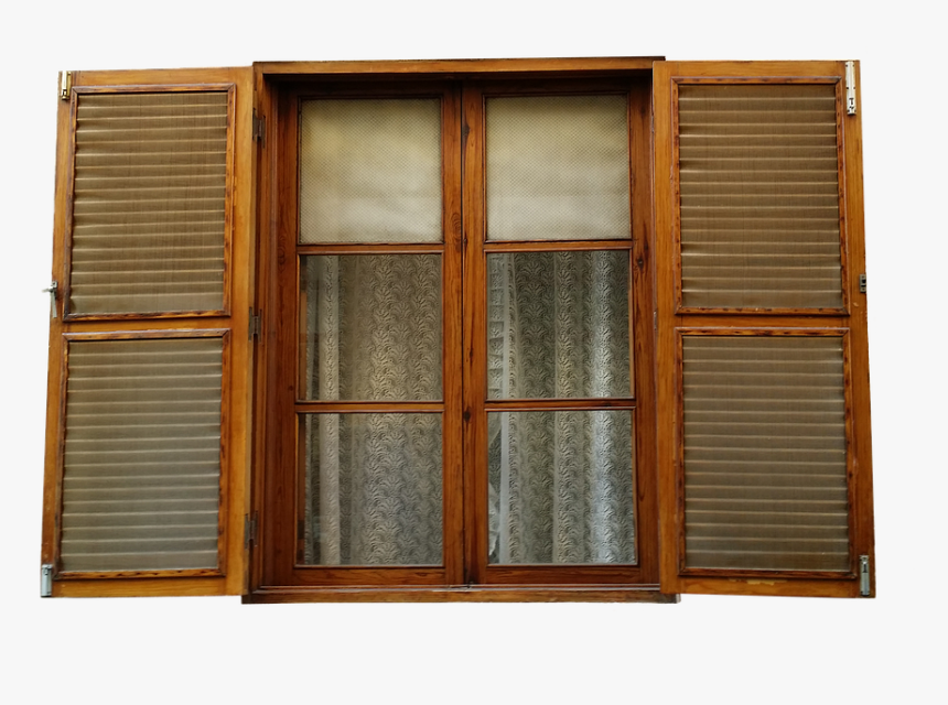 Window, Shutter, Open, Romantic, Frame, Isolated - Wood Window Frames, HD Png Download, Free Download