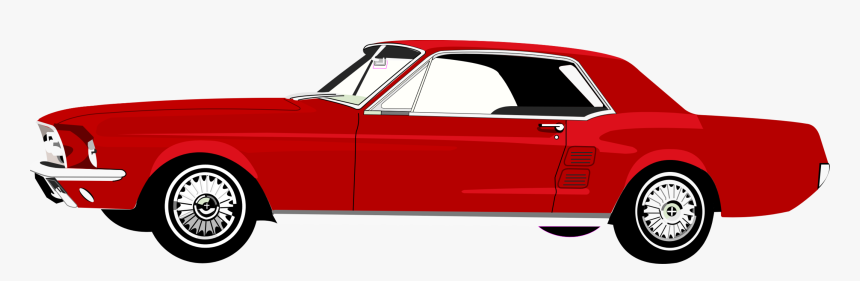 Family Car,classic Car,automotive Exterior - Ford Mustang Red Car, HD Png Download, Free Download