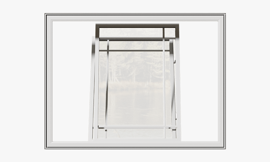 An Open Classic Series Double Slider Window From The - Shower Door, HD Png Download, Free Download