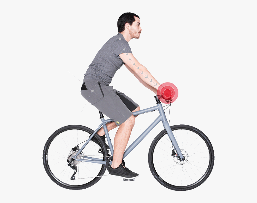 sitting on a bike