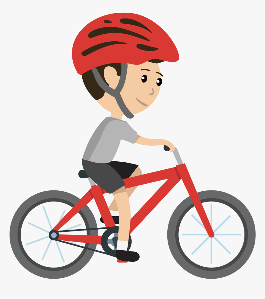 Boy With Helmet And Cycle, HD Png Download, Free Download