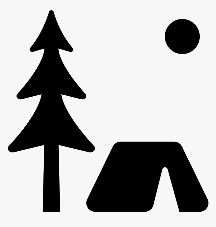 Tent In The Forest Icon - Christmas Tree, HD Png Download, Free Download