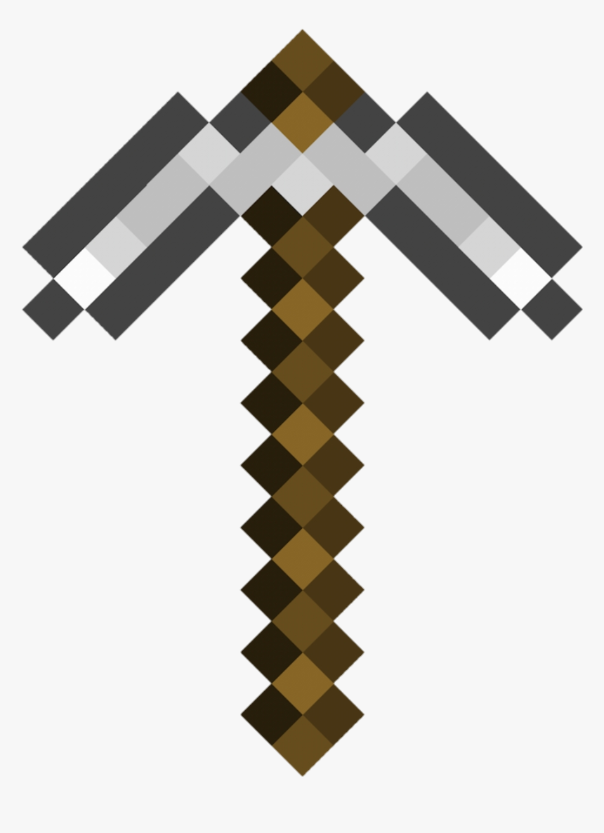 Transparent Minecraft Iron Pickaxe Png - Minecraft Diamond Axe Png, Png Download, Free Download