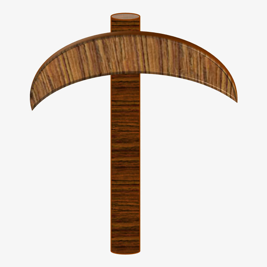 Wood Pickaxe - Minecraft Texture Wooden Pickaxe, HD Png Download, Free Download