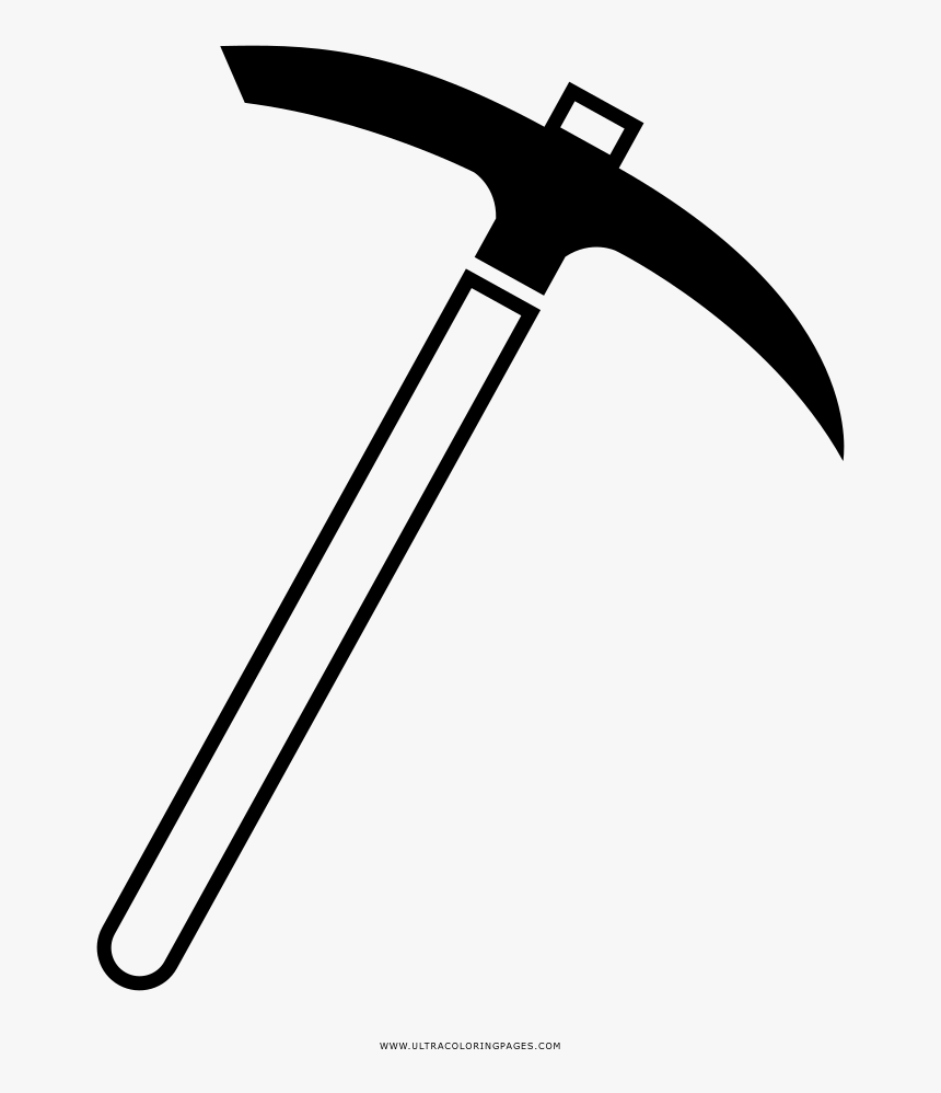 Pickaxe Coloring Page - Picareta Para Colorir, HD Png Download, Free Download