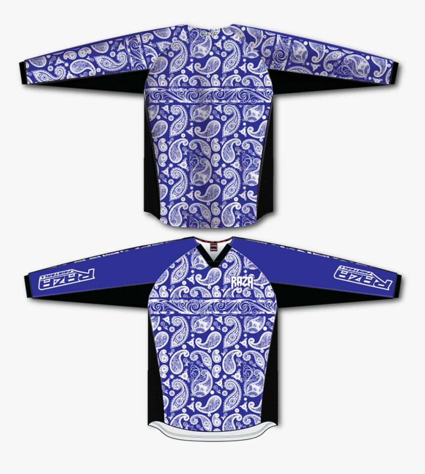 Bandana Blue/white Tm2 Jersey - Blue Bandana Softball Jerseys, HD Png Download, Free Download