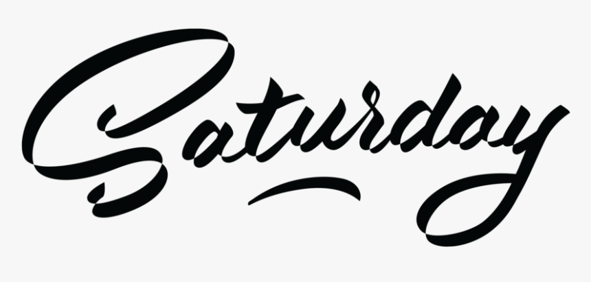 Lettering Png - Saturday Png, Transparent Png, Free Download