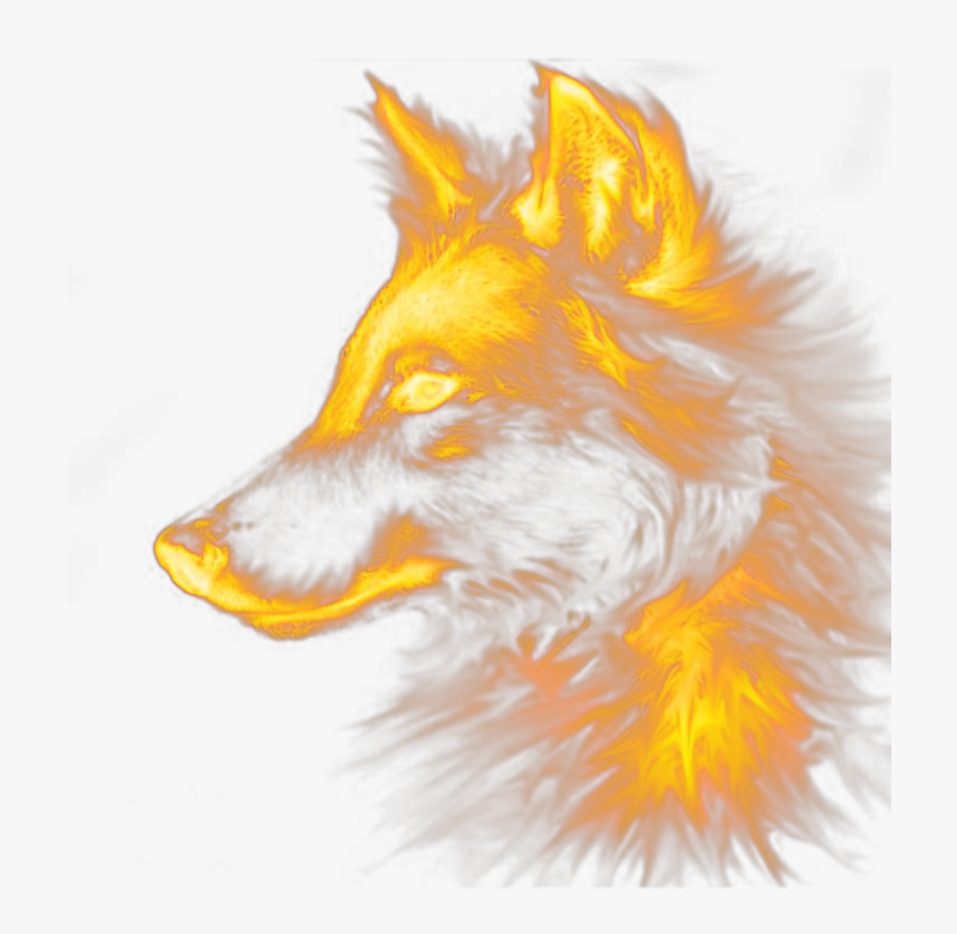 Fox Dog Wolf Red Special Effects Clipart - Wolf Fire Png, Transparent Png, Free Download