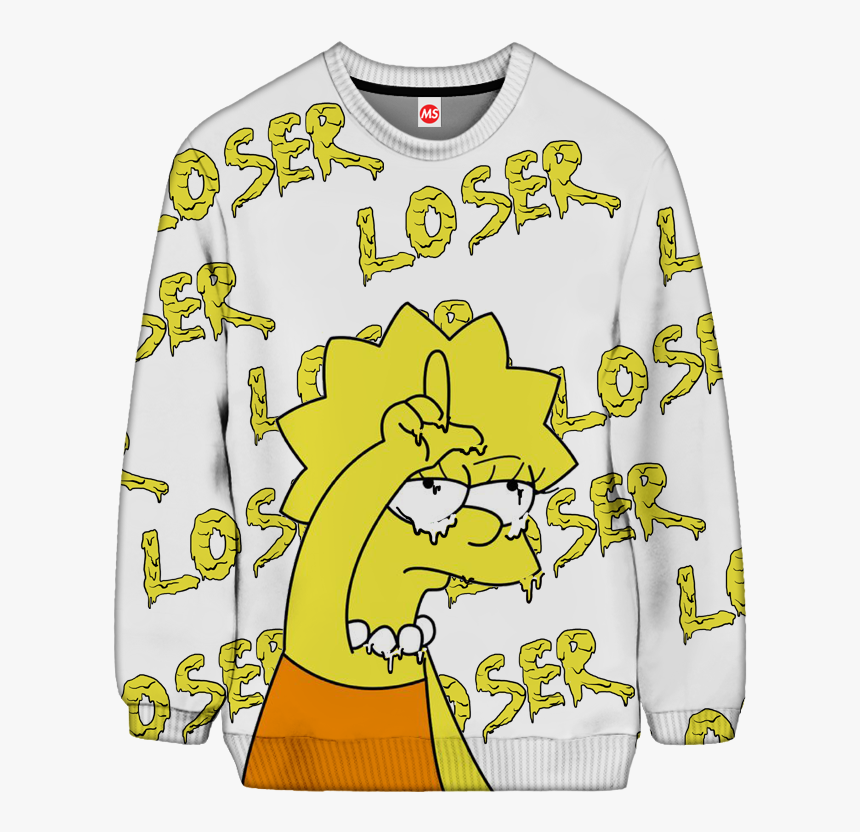 Loser Lisa Sweatshirt - Cartoon, HD Png Download, Free Download
