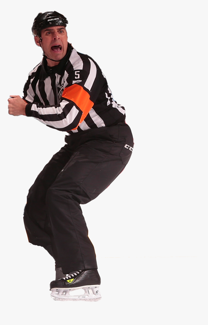 Headless Hockey Player And Terrified Referee - Snowboarding, HD Png Download, Free Download