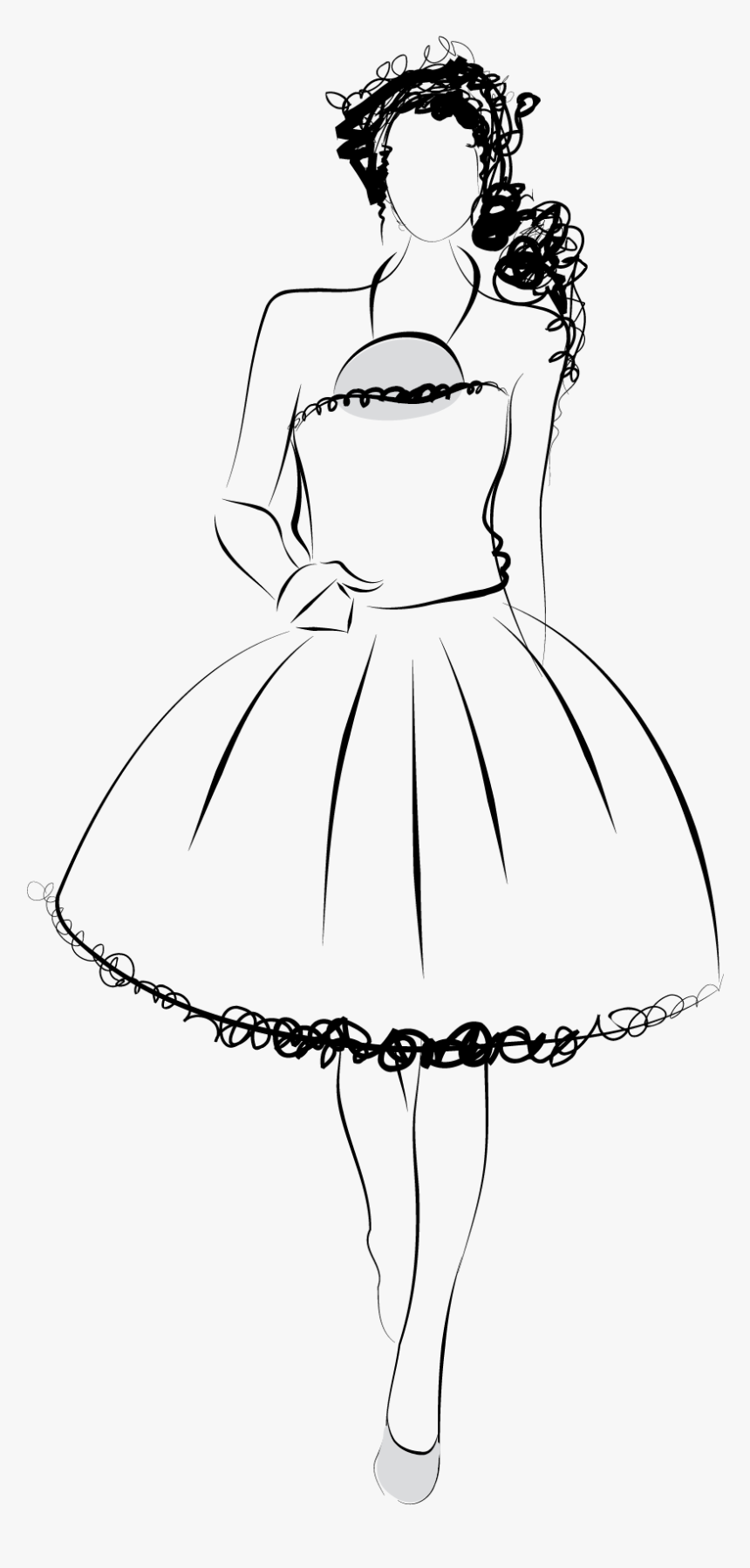 Sketch , Png Download - Prom Dress Dress Png Icon, Transparent Png, Free Download