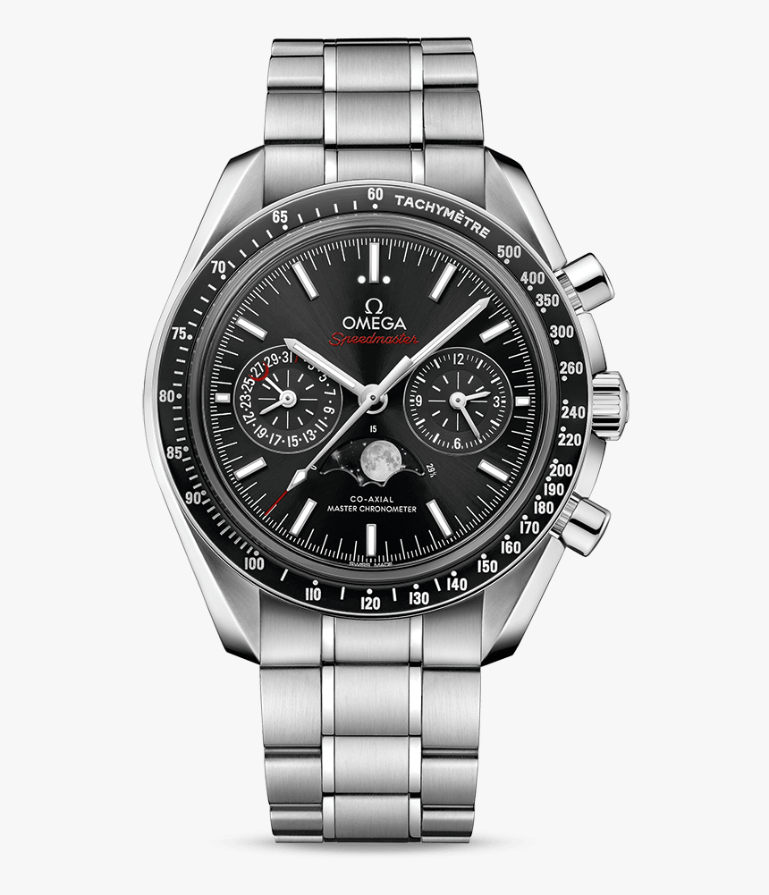 Moon Phase Png - Omega Speedmaster Moonphase, Transparent Png, Free Download