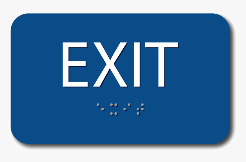 Ada Braille Exit Sign - Graphic Design, HD Png Download, Free Download