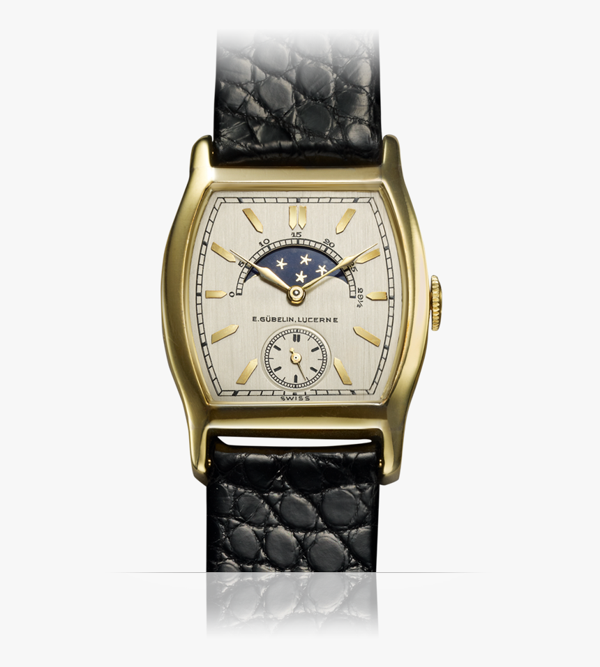 Yellow Gold And White Gold
tonneau Moon Phase, Circa - Analog Watch, HD Png Download, Free Download