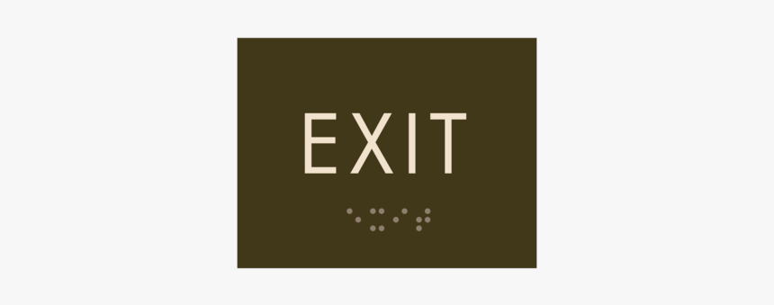 Exit Sign - Braille Signs, HD Png Download, Free Download