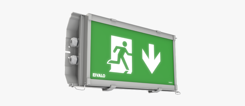 Led Exit Sign And Emergency Luminaire - Led-backlit Lcd Display, HD Png Download, Free Download