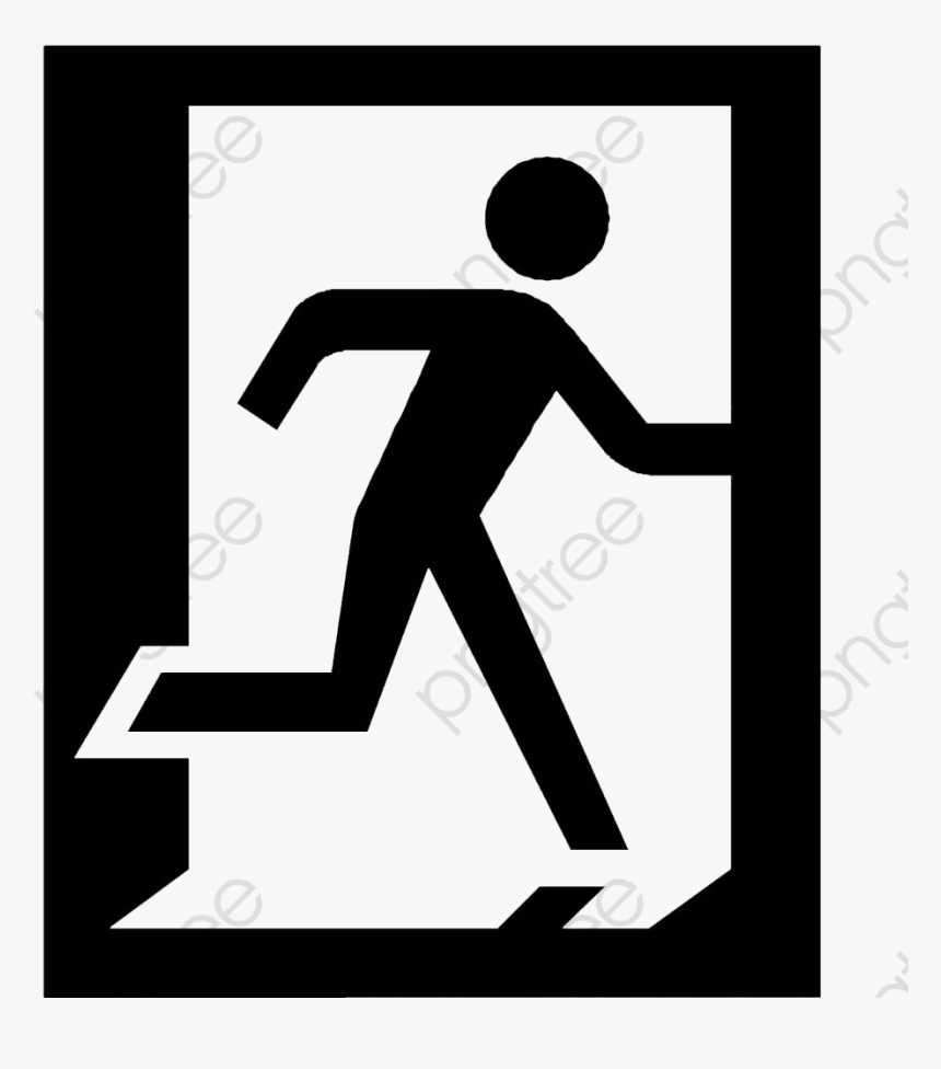 Emergency Sign Call - Emergency Exit Sign Red, HD Png Download, Free Download