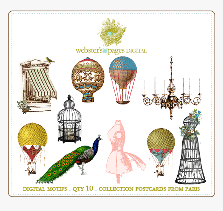 Postcard From Paris Digi Motifs - Illustration, HD Png Download, Free Download