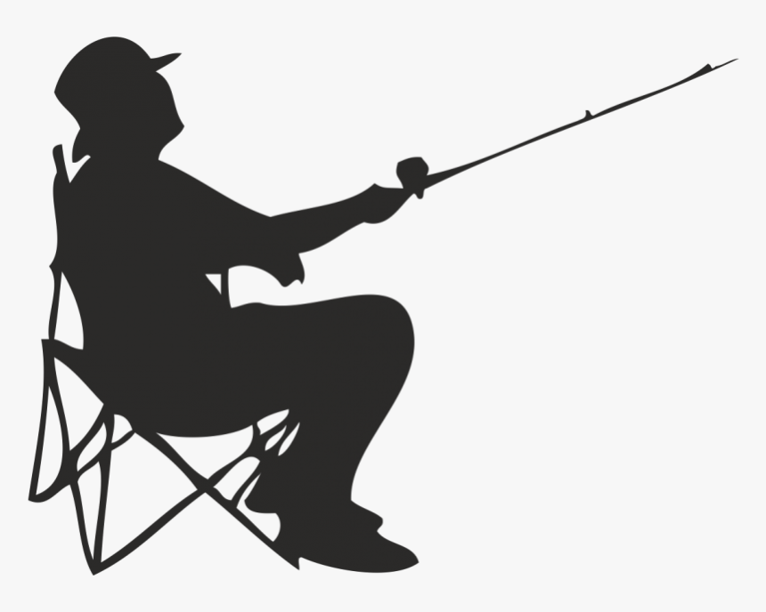 Fisherman Fishing Angling - Silhouette Of Man Fishing, HD Png Download, Free Download