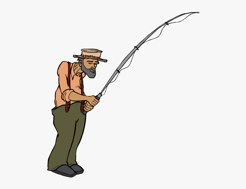 Transparent Fisherman Clipart - Cartoon Fisherman Transparent Background, HD Png Download, Free Download