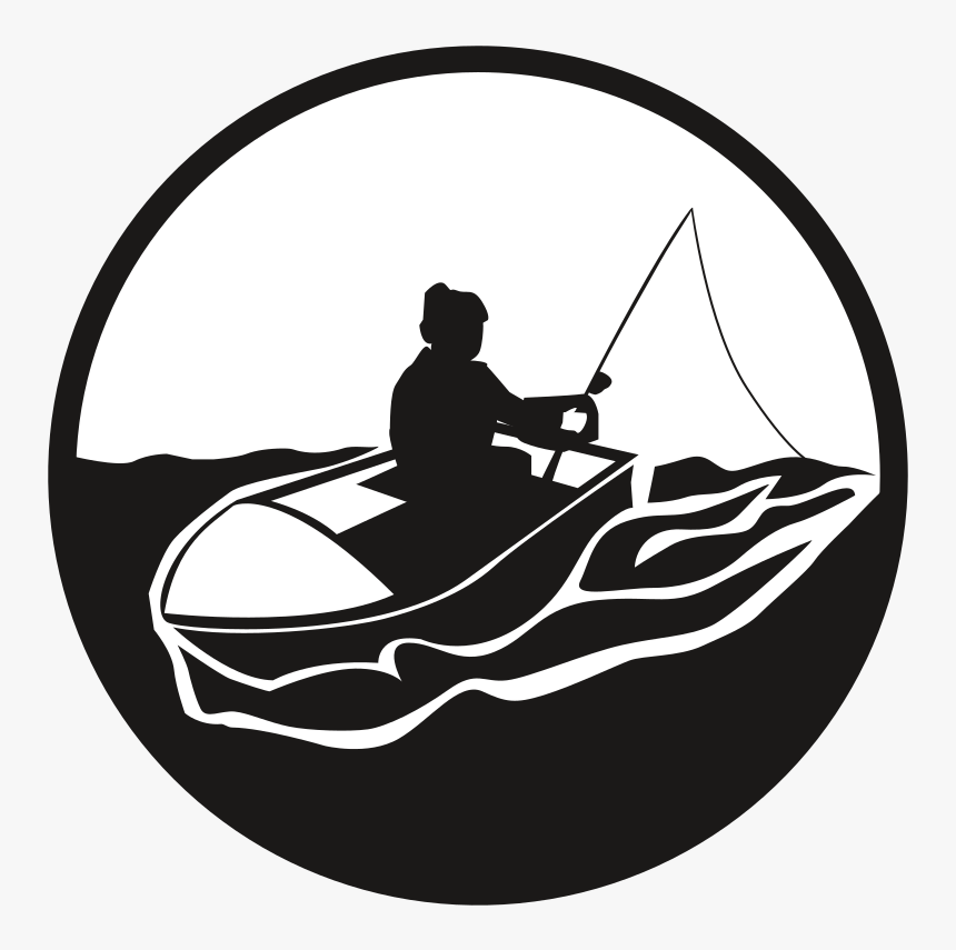 Fisherman - Fisherman In The Boat Clipart Black, HD Png Download, Free Download