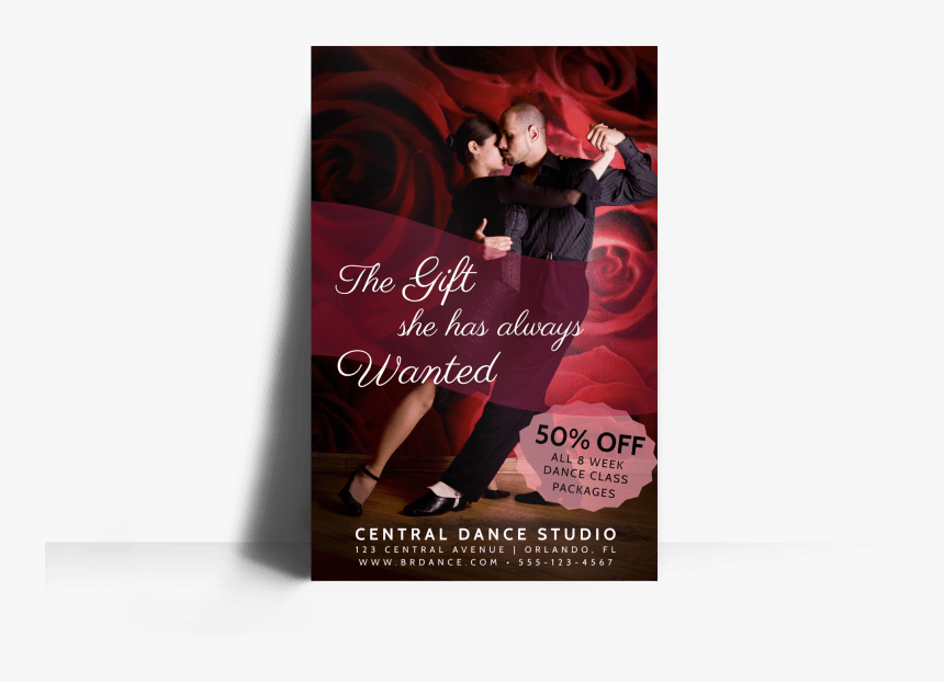 Valentine"s Day Dance Classes Poster Template Preview - Pareja De Enamorados De Baile, HD Png Download, Free Download