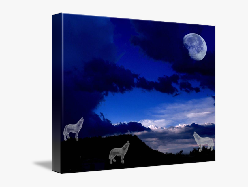 Moon Desktop Wallpaper Stock Photography Gray Wolf - Wolves Howling At The Moon, HD Png Download, Free Download