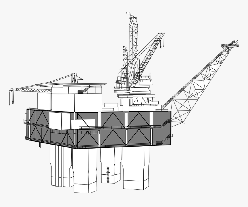 Oil Rig, Oil, Rig, Platform, Industry, Drilling - Offshore Oil Rig Clipart, HD Png Download, Free Download