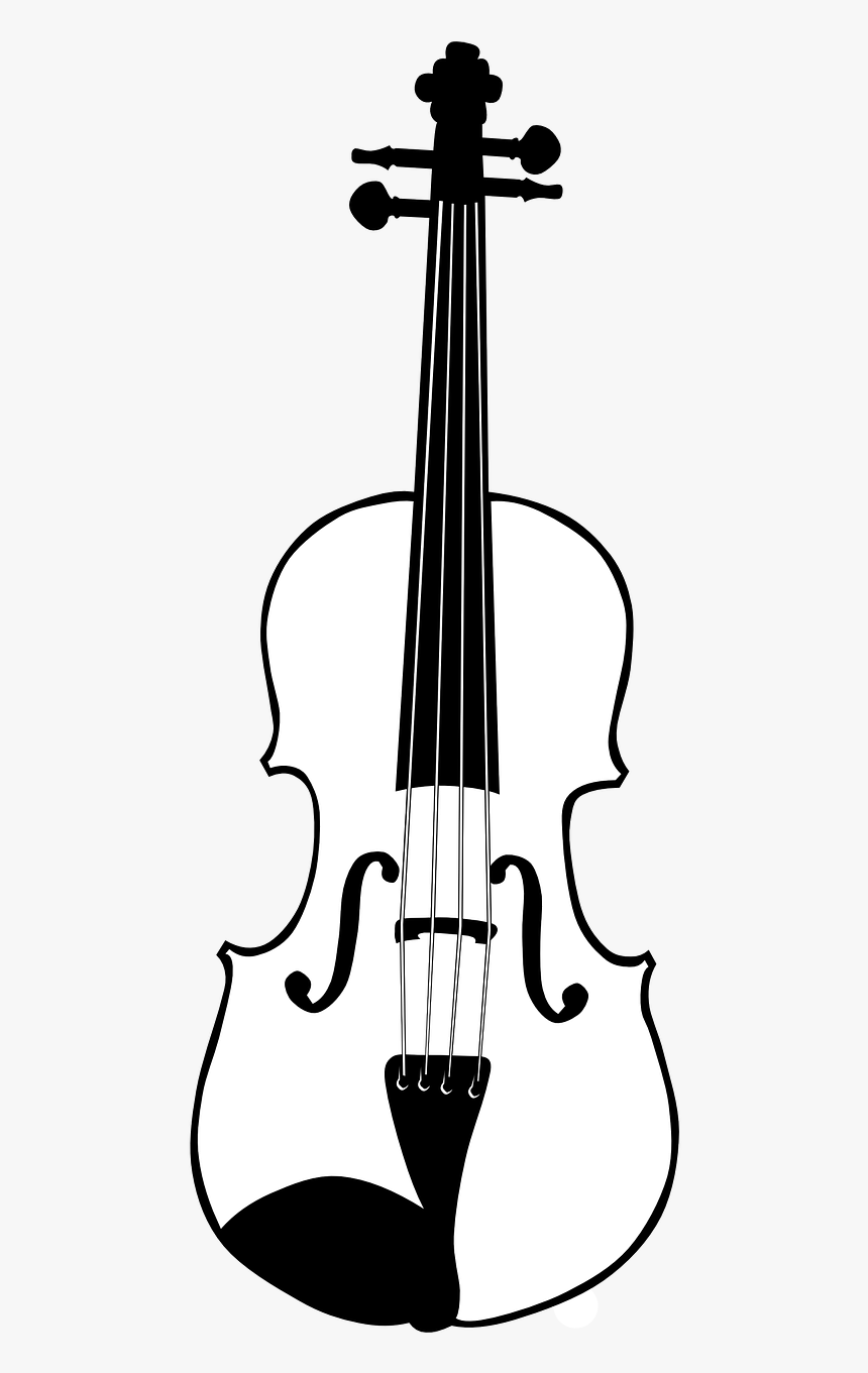 Violin Png Clipart Black And White, Transparent Png, Free Download