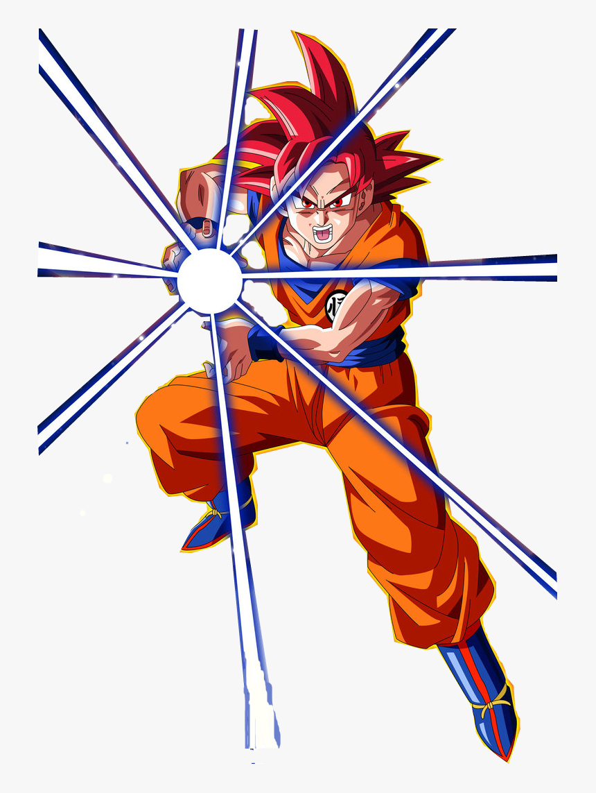 Goku Ssj God By Inesdbz-d63rjwd - Goku Ssj Fase Dios, HD Png Download, Free Download