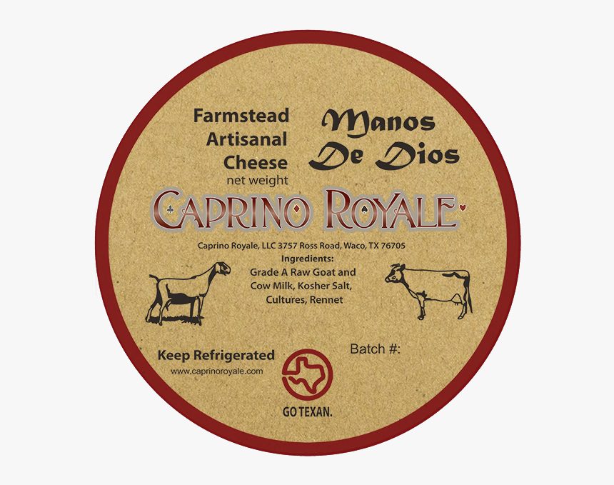 Manos De Dios Kraft Paper Cheese Label - Label, HD Png Download, Free Download