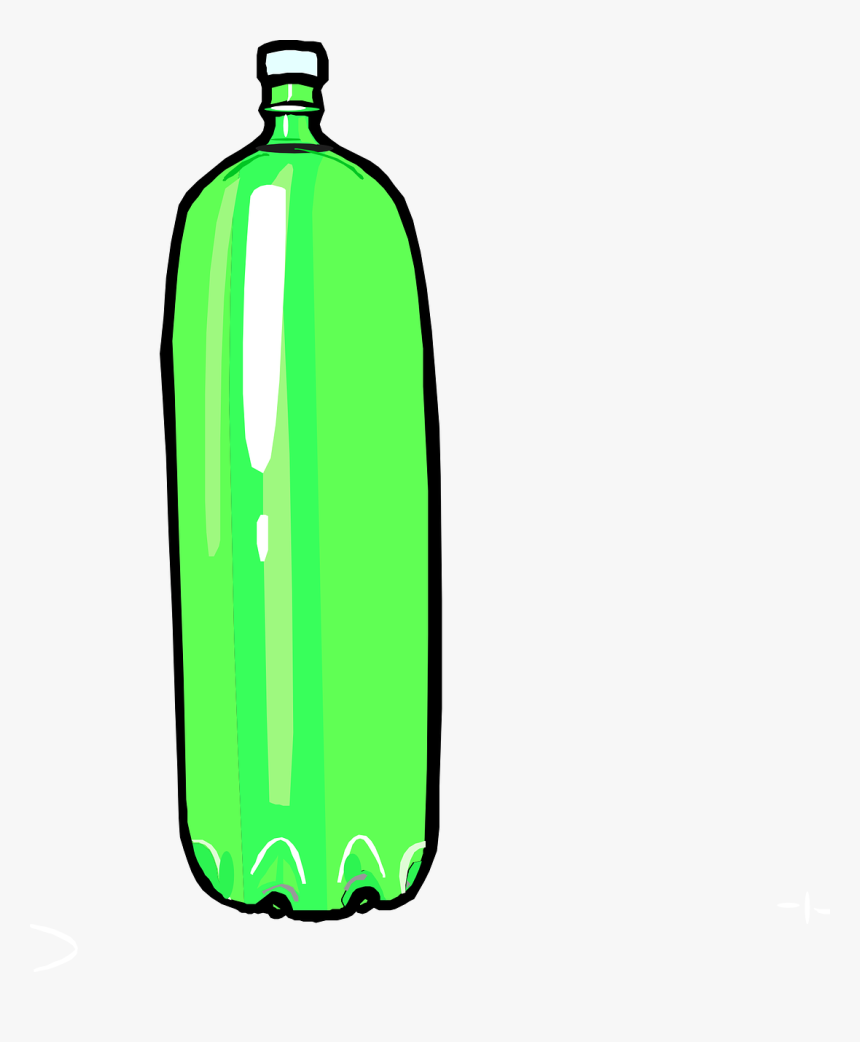 Bottle, Plastic, Big, Empty, Reflecting, Green, Water - Cartoon Recycling Bin, HD Png Download, Free Download