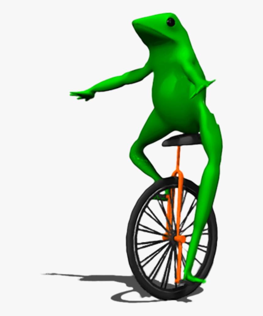 Frog On Unicycle Gif, HD Png Download kindpng