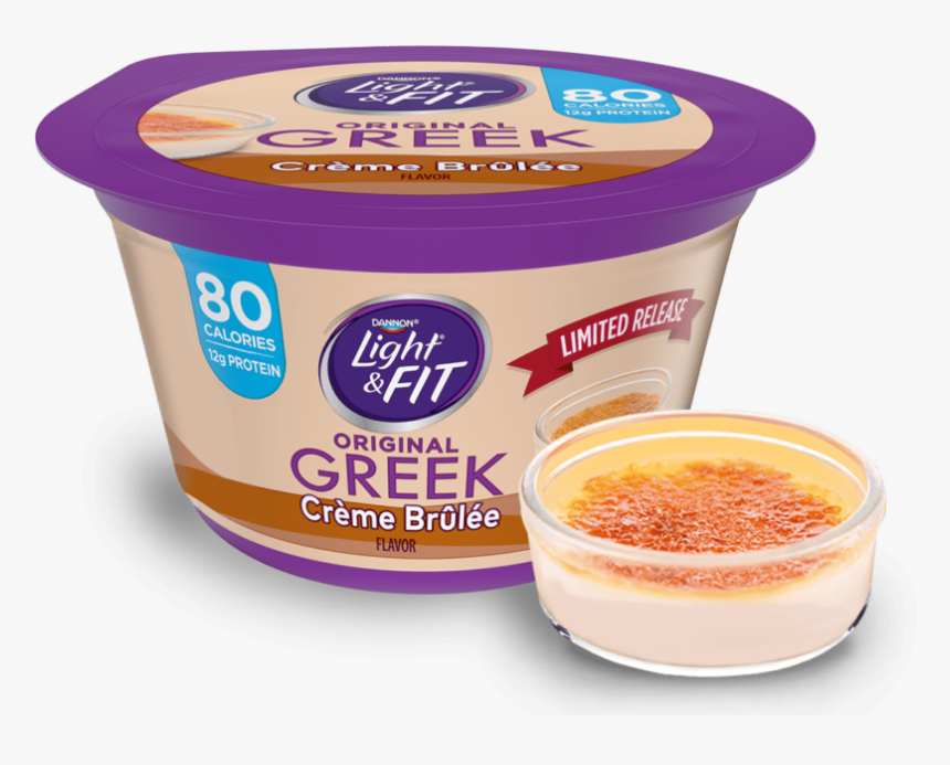 Pumpkin Pie Greek Nonfat Yogurt - Dannon Light And Fit Creme Brulee, HD Png Download, Free Download