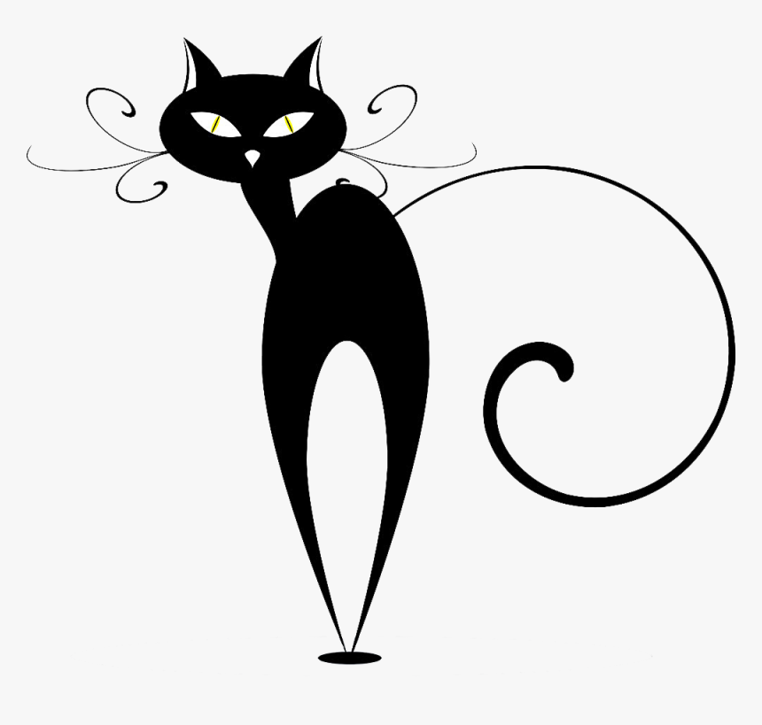 Felix The Cat Black Cat Clip Art - Black Cat Clear Background, HD Png Download, Free Download