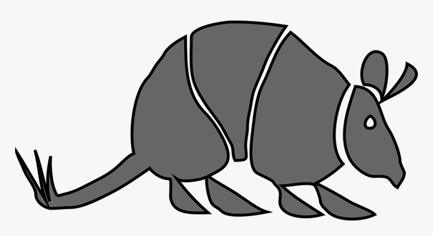 Armadillo, Nocturnal Mamal, Horny Plates - Clip Art Armadillo, HD Png Download, Free Download