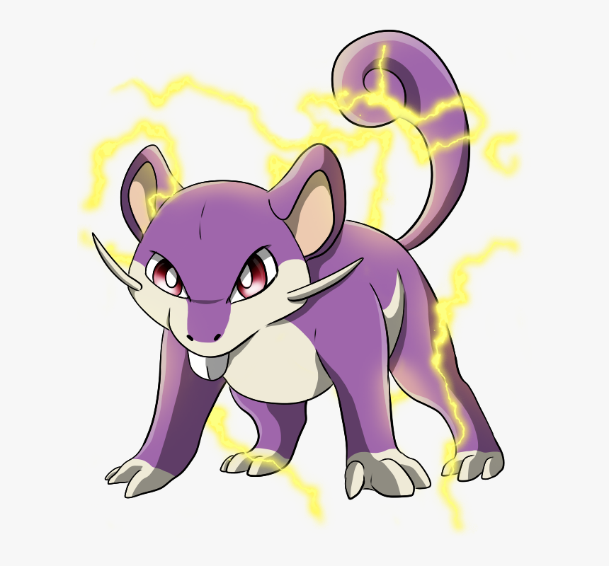 Rattata Used Thunder Wave Game Art Hq Pokemon Tribute - Rattata Pokemon Png, Transparent Png, Free Download