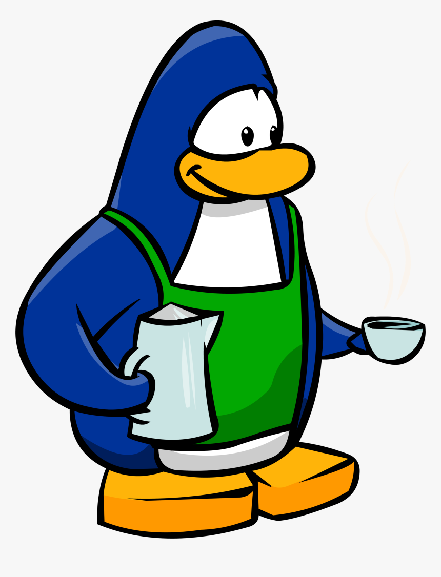 Coffee Apron August 2007 Penguin Style - Club Penguin Coffee Apron, HD Png Download, Free Download