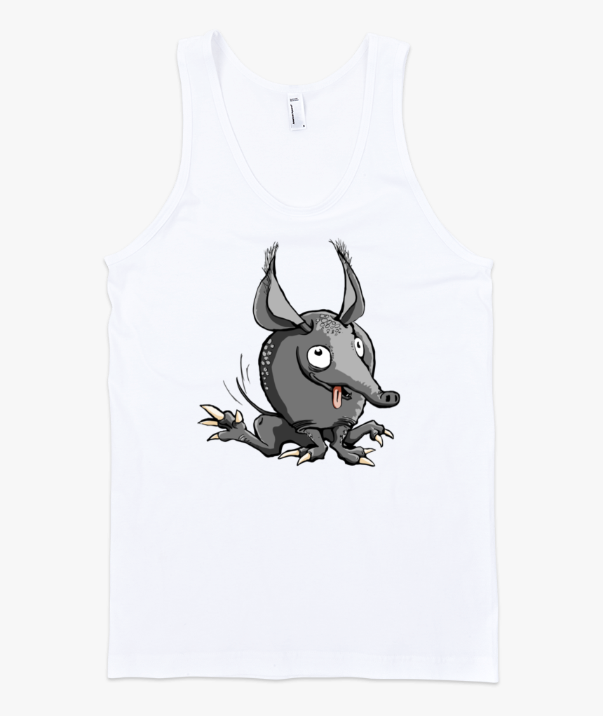 Armadillo Fine Jersey Tank Top Unisex By Itee - White Top Front Transparent Background, HD Png Download, Free Download