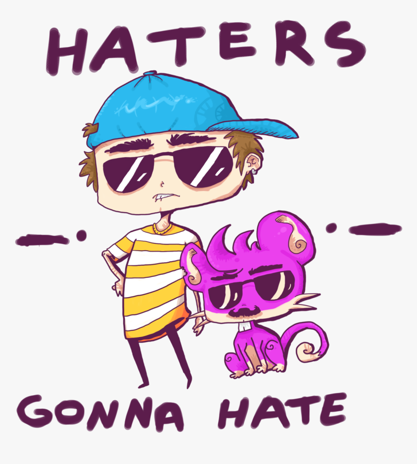 Haters Gon Na Hate Pokémon Sun And Moon Eyewear Pink - Cartoon, HD Png Download, Free Download