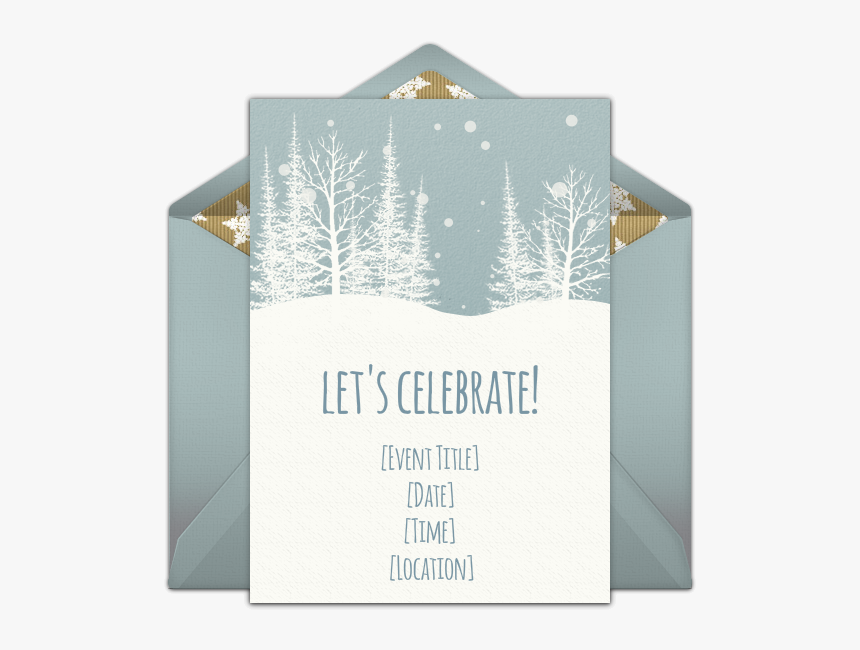 Winter Party A Great Free Holiday Invitation Featuring - Party, HD Png Download, Free Download